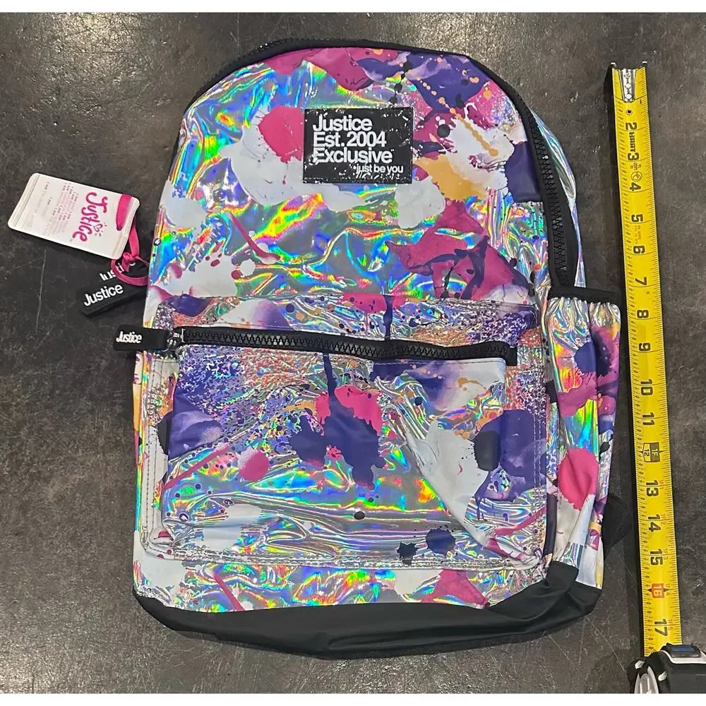 Girls Justice Backpack. School Bag, book bag. New with tags, Colorful